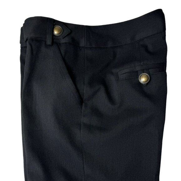 Diane von Furstenberg Black Flare Pants Sz.8 Wool Bland Career Old Money Chic - Picture 3 of 9